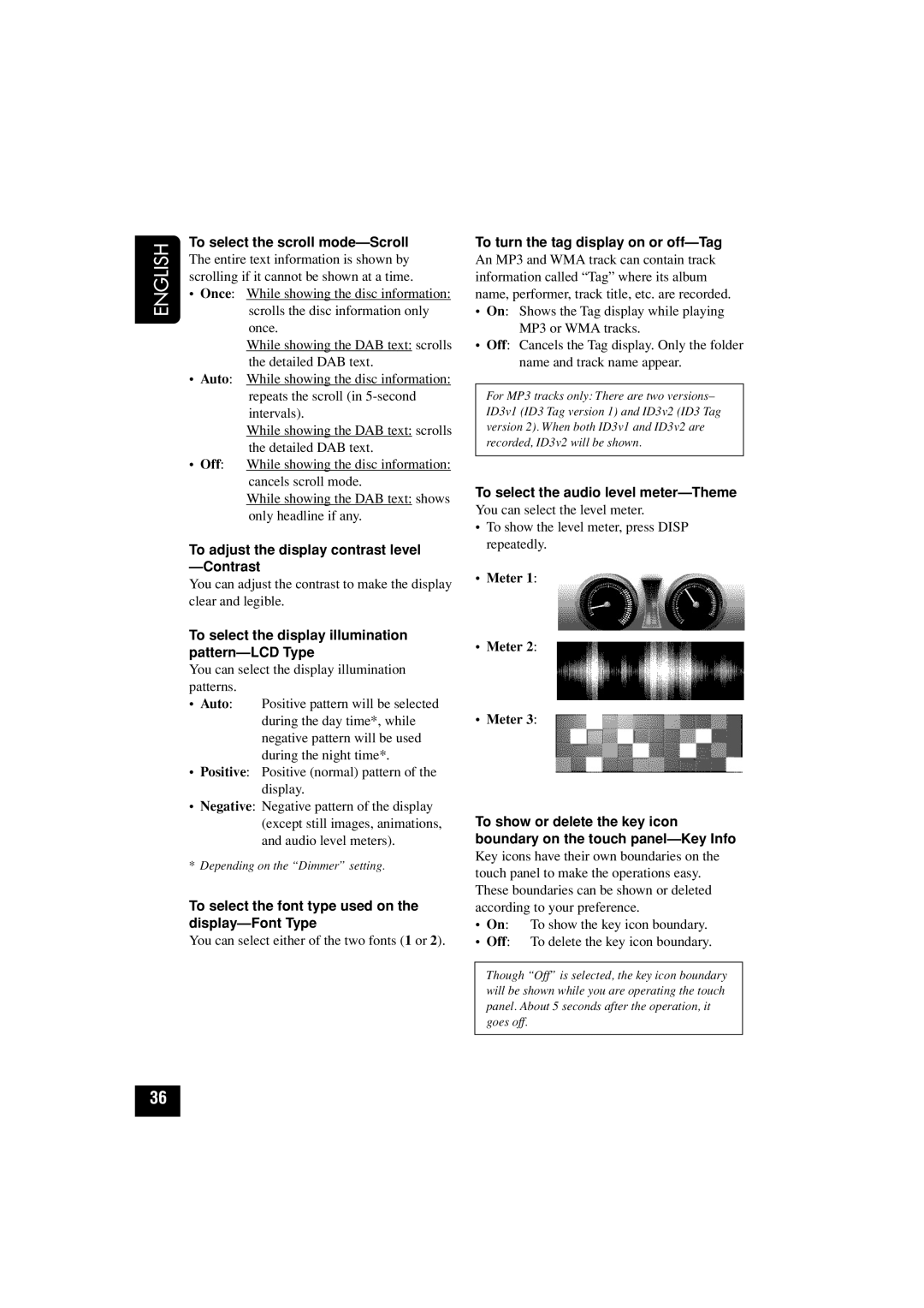 JVC KD-LHX502, KD-LHX501 manual To select the scroll mode-Scroll, To adjust the display contrast level Contrast 