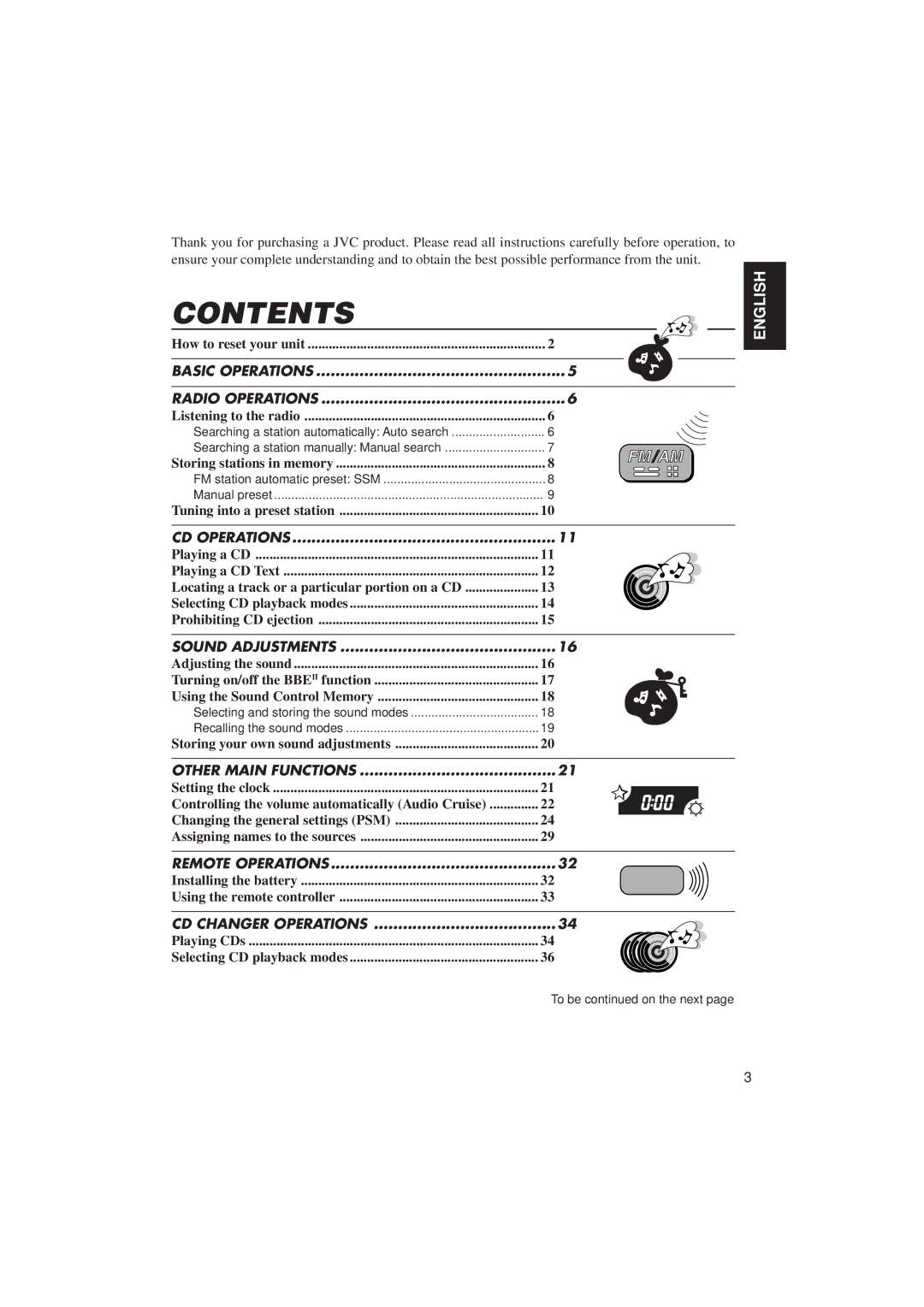 JVC KD-LX30 manual Contents 