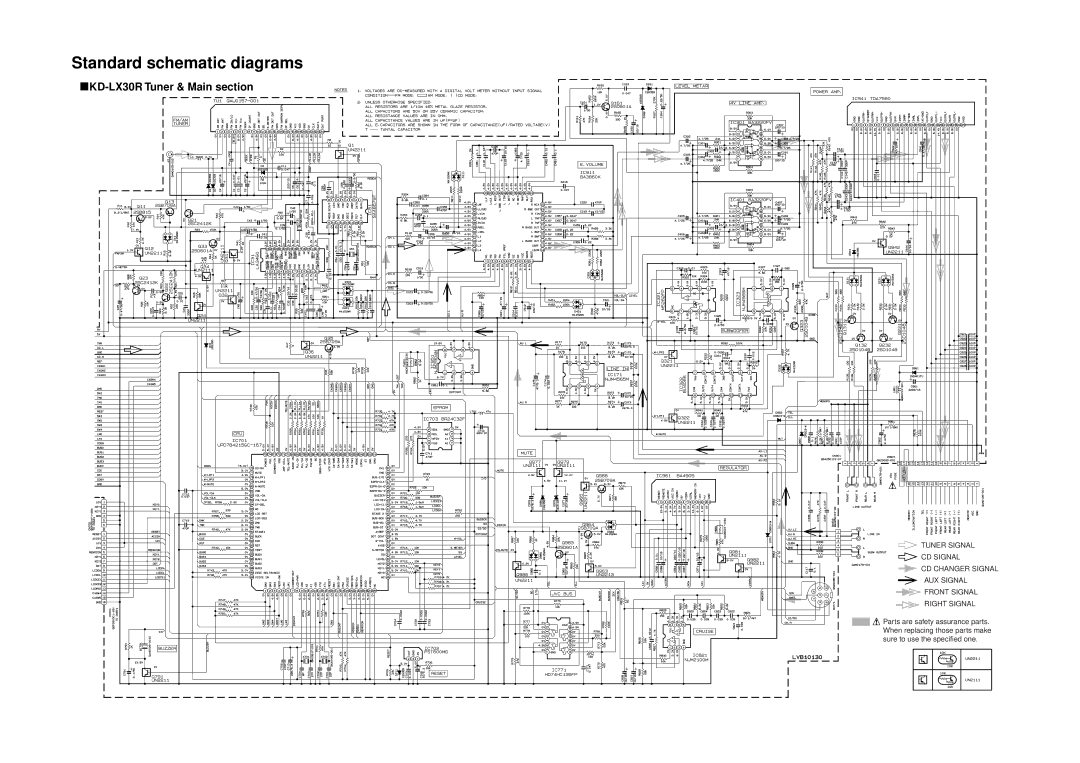 JVC service manual Standard schematic diagrams, KD-LX30R Tuner & Main section 