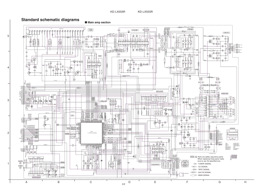 JVC KD-LX555R service manual Standard schematic diagrams 