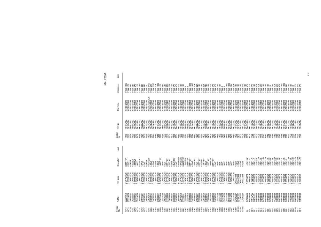 JVC KD-LX555R service manual RK104JA0J Resistor 