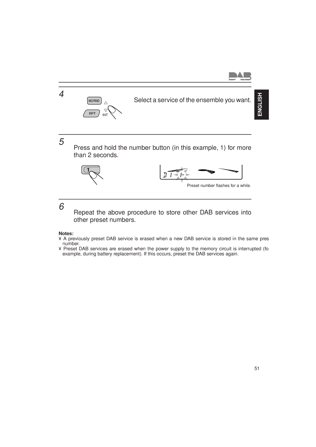 JVC KD-MX2900R manual Select a service of the ensemble you want 