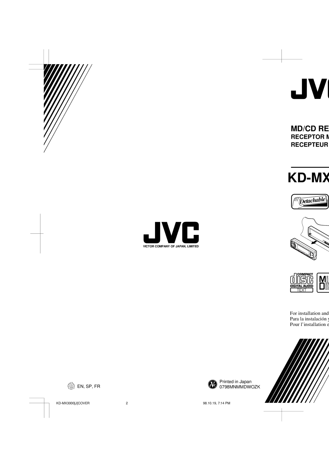 JVC KD-MX3000 manual Kd-Mx 