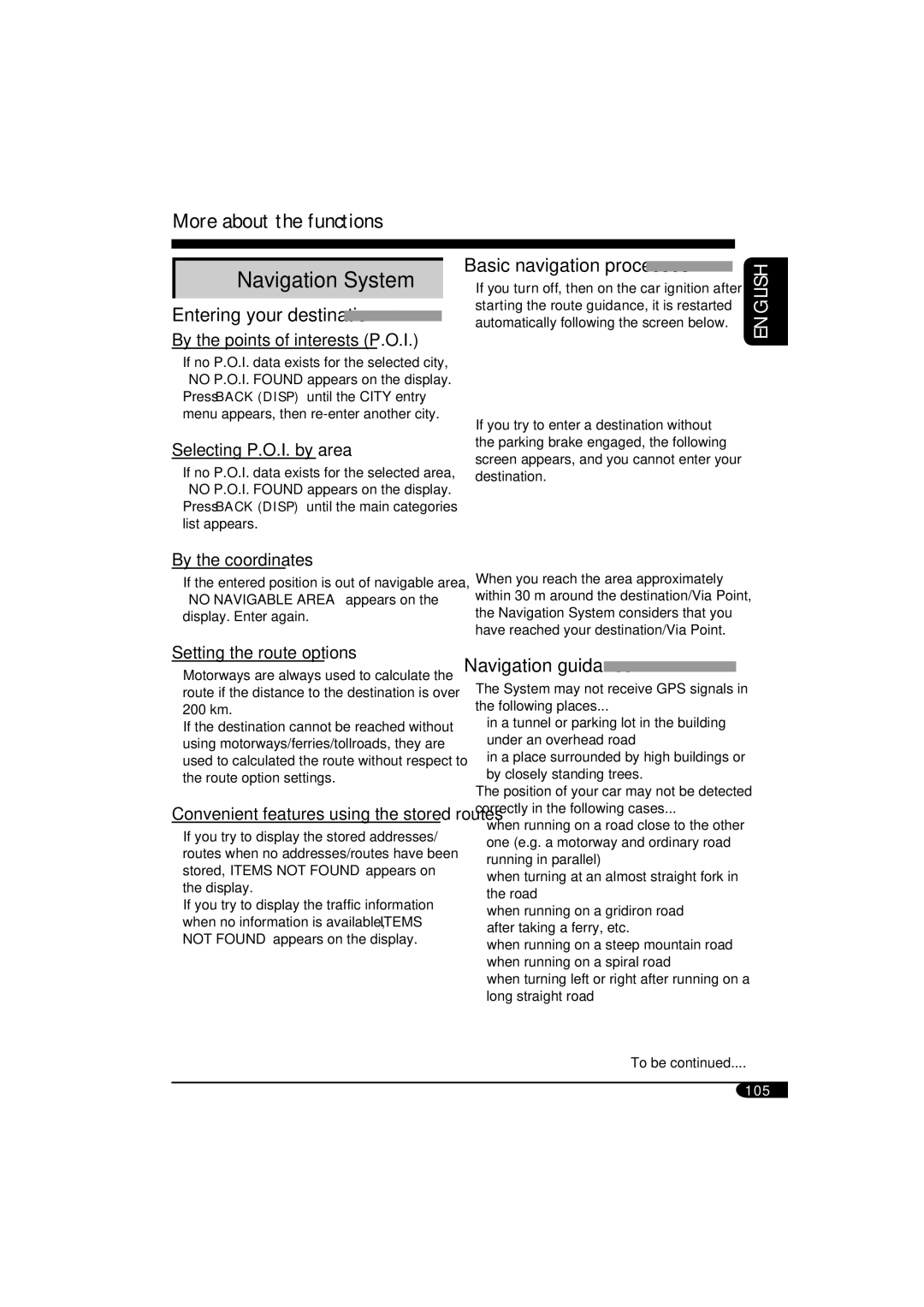 JVC KD-NX901 manual More about the functions, Navigation System, Navigation guidance 