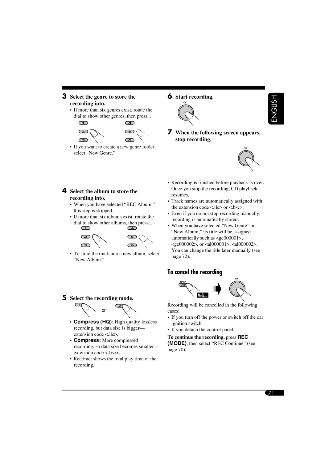 JVC KD-NX901 manual To cancel the recording 