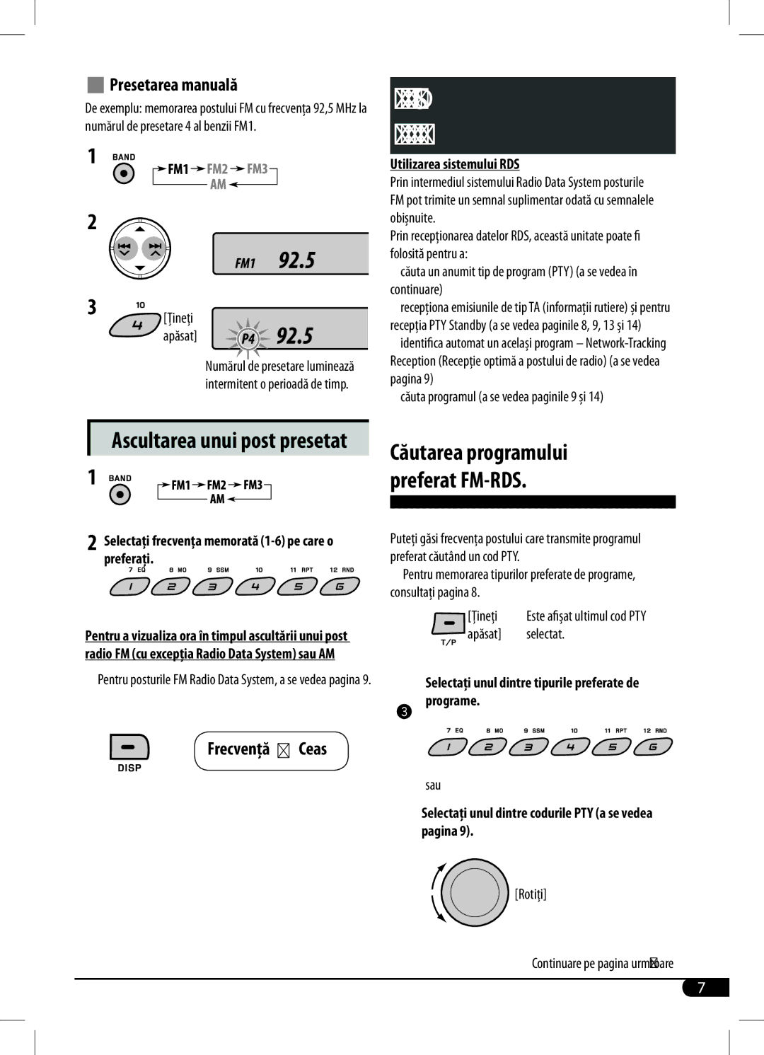 JVC KD-R201 manual Types, Number 4 of the FM1 band, TA Traffic Announcement and PTY Standby, Programme Search see pages 9 