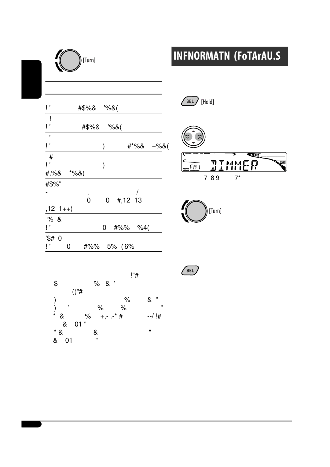 JVC KD-S33 manual Indication Range, Select a PSM item, Adjust the PSM item selected 