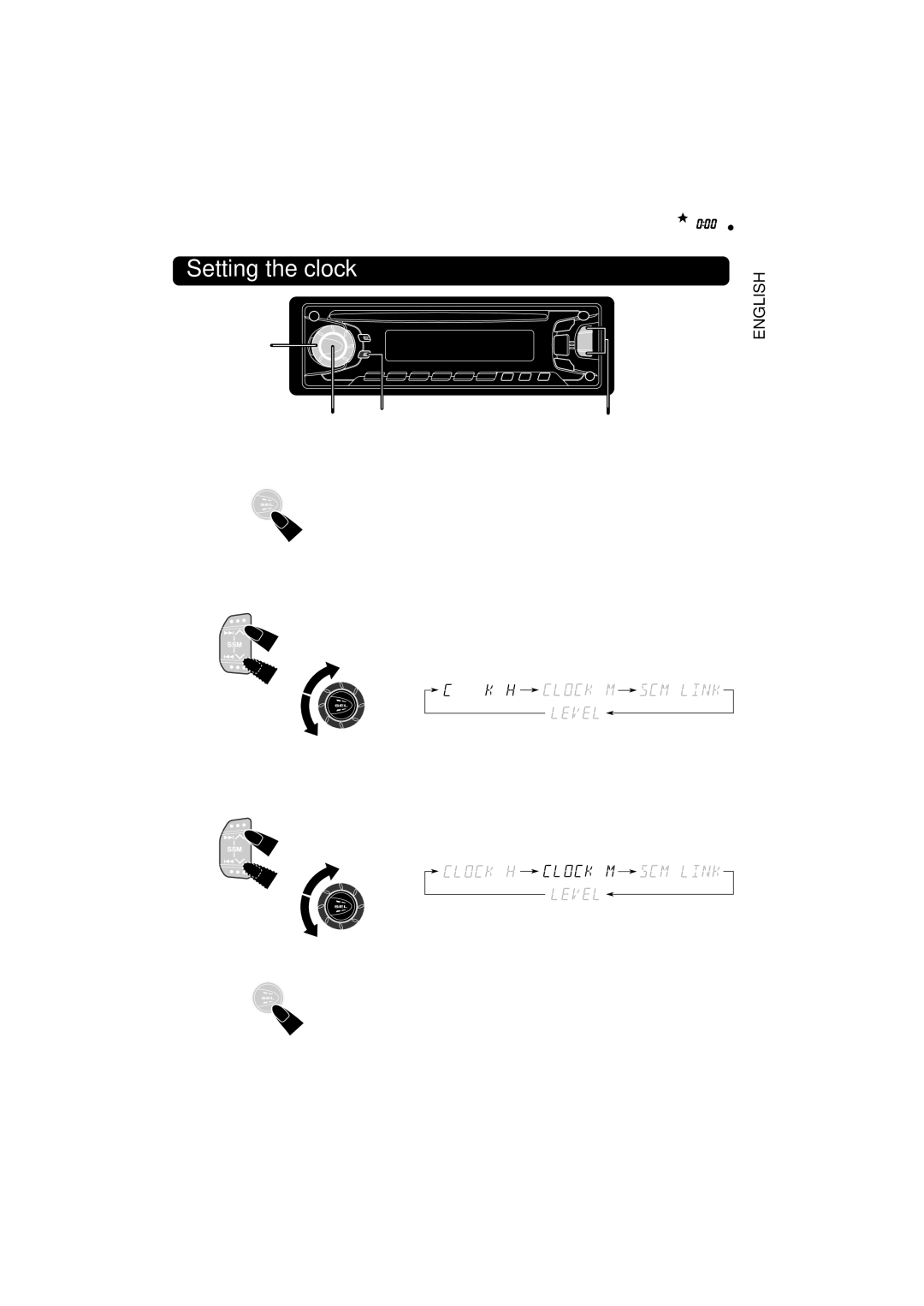 JVC KD-S670 manual Other Main Functions, Setting the clock 