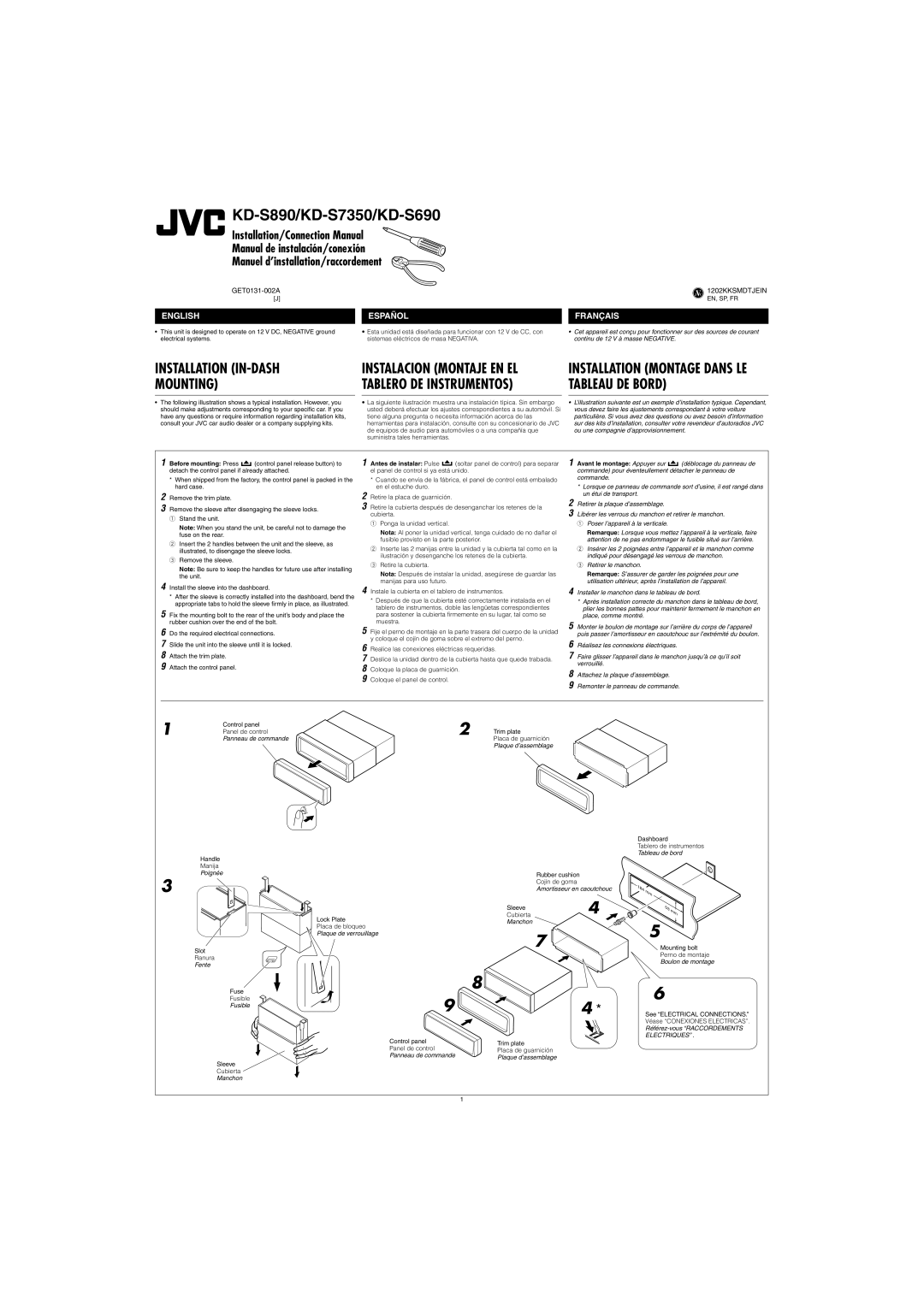 JVC manual KD-S890/KD-S7350/KD-S690 