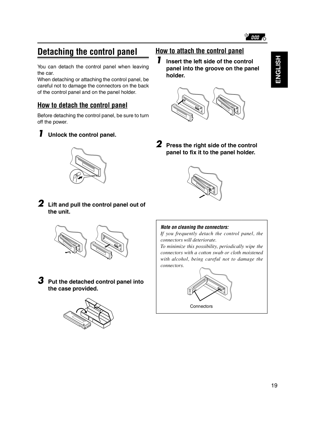 JVC KD-S680, KD-S700 manual How to detach the control panel, How to attach the control panel 