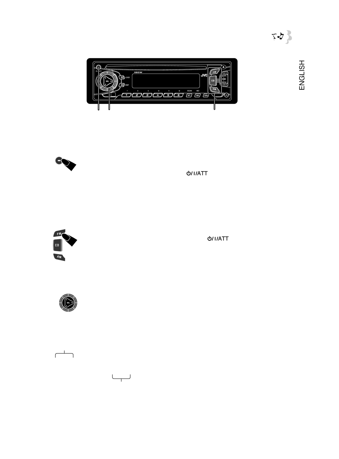 JVC KD-S7250 manual Basic Operations, Turning on the power, To drop the volume in a moment, To turn off the power 