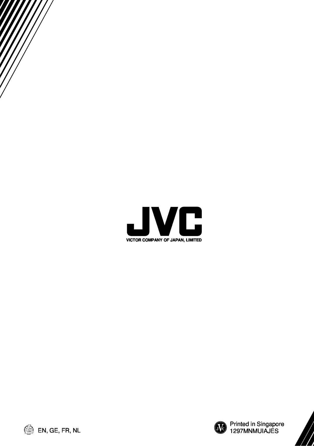 JVC KD-S707R, KD-S737R, KD-SX838R manual En, Ge, Fr, Nl, 1297MNMUIAJES, Victor Company Of Japan, Limited 