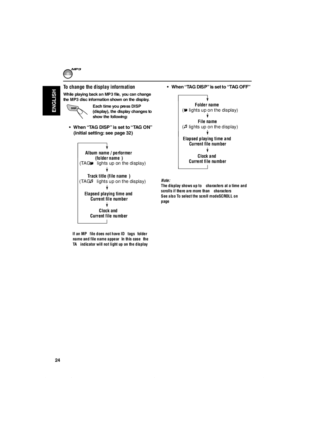 JVC KD-S891R manual To change the display information 