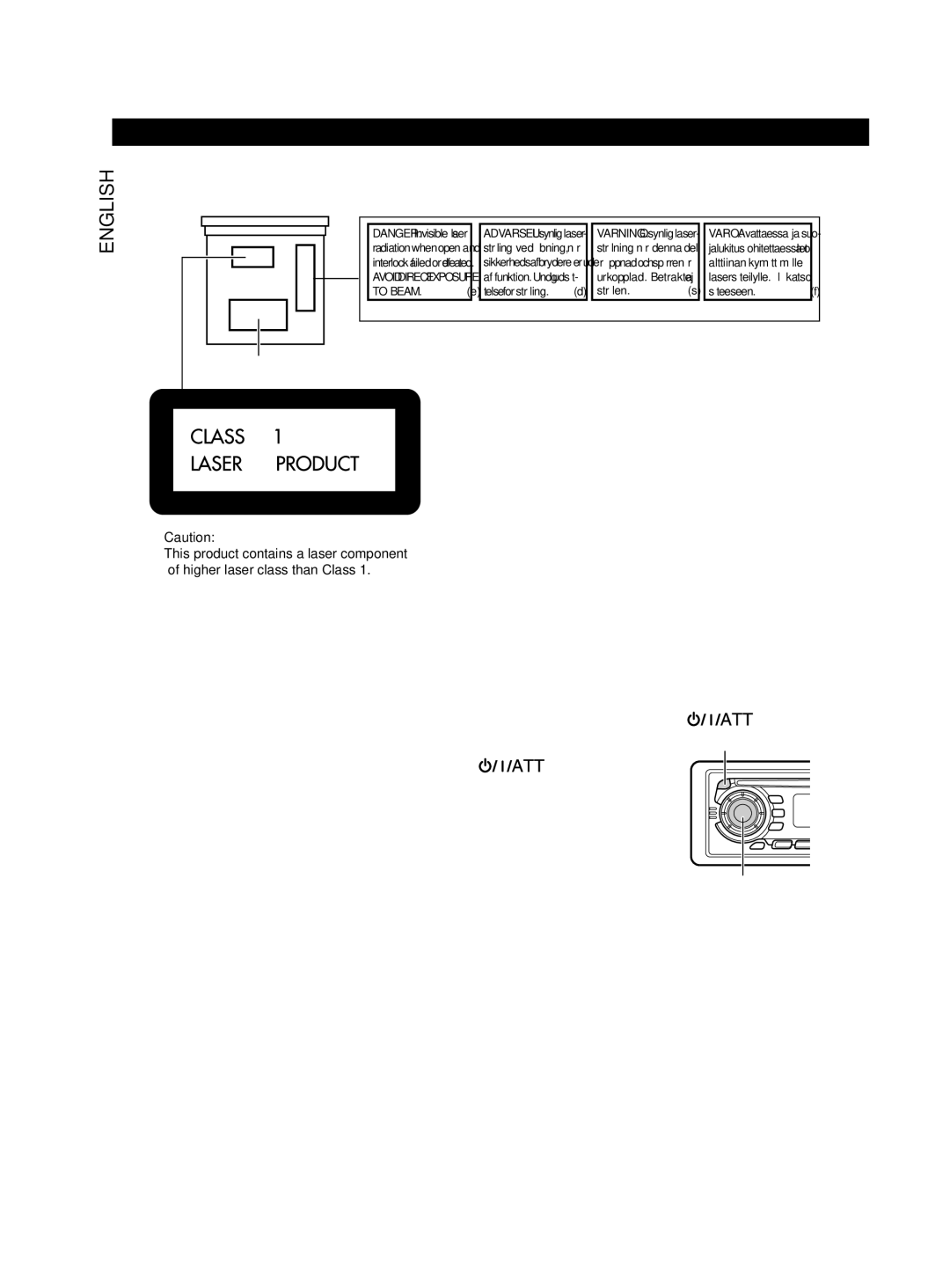 JVC KD-S8R manual Position And Reproduction Of Labels, Bottom panel of the main unit 