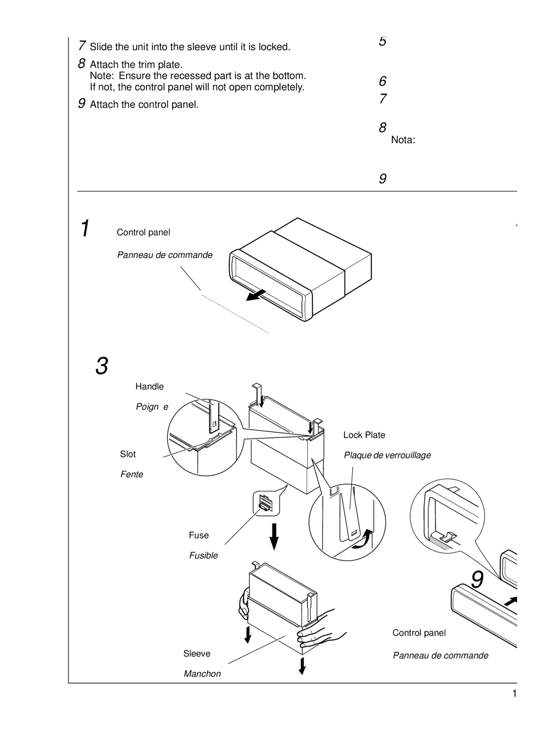 JVC KD-SC500 manual Before mounting Press, Antes de instalar Pulse, Avant le montage Appuyer sur, 1003KKSFLEJEIN EN, SP, FR 