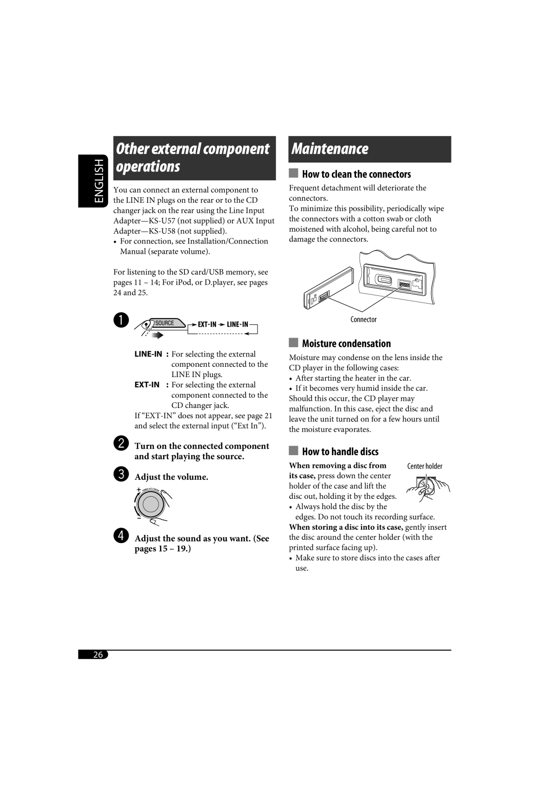 JVC KD-SH1000 manual Operations 