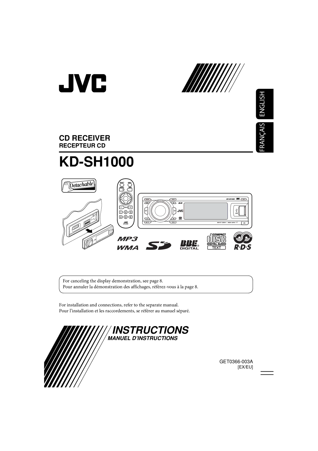 JVC KD-SH1000 manual 