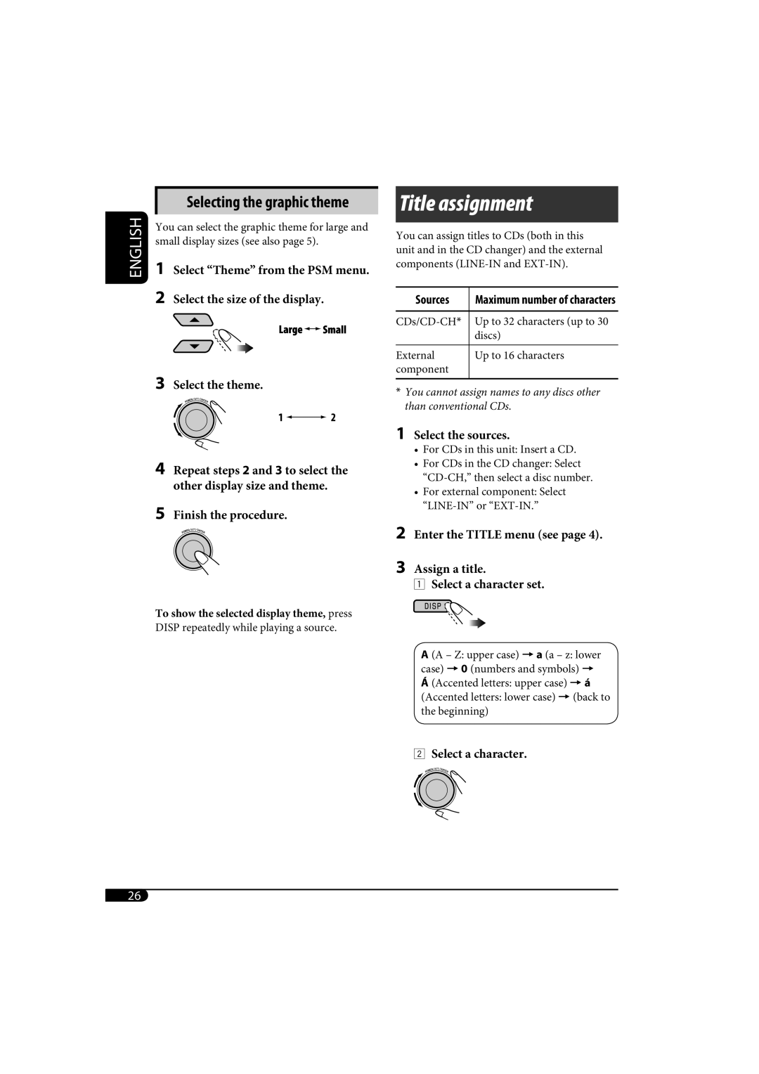 JVC KD-SH1000 manual Selecting the graphic theme, Select Theme from the PSM menu 