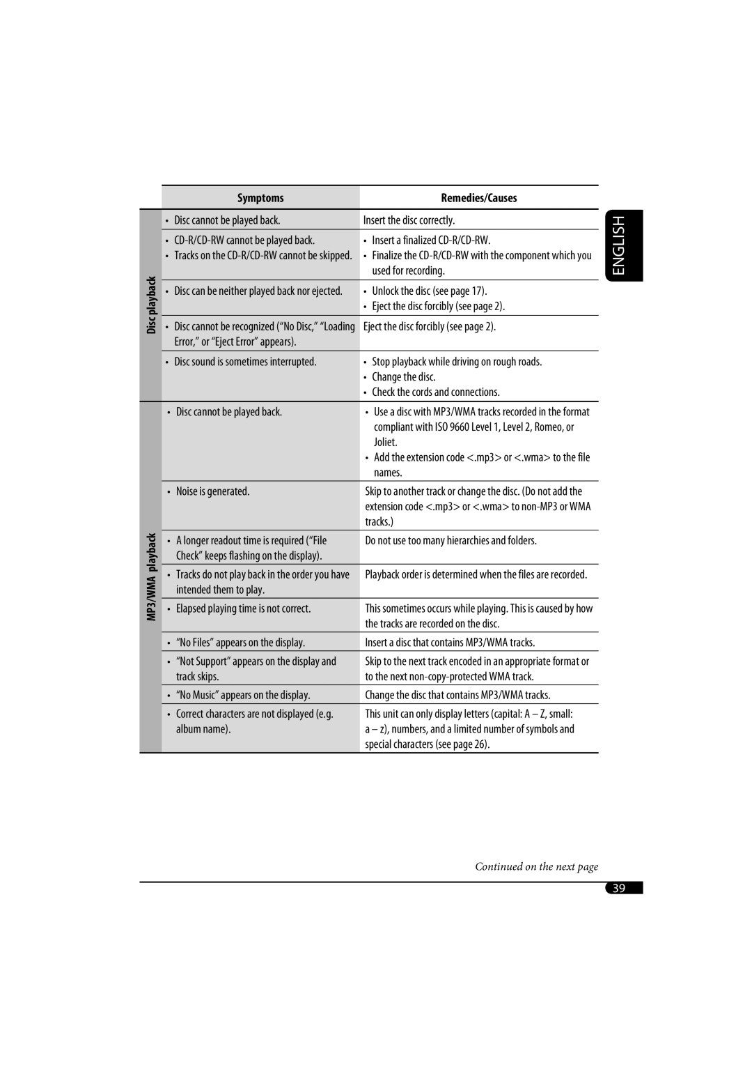 JVC KD-SH1000 manual Playback 