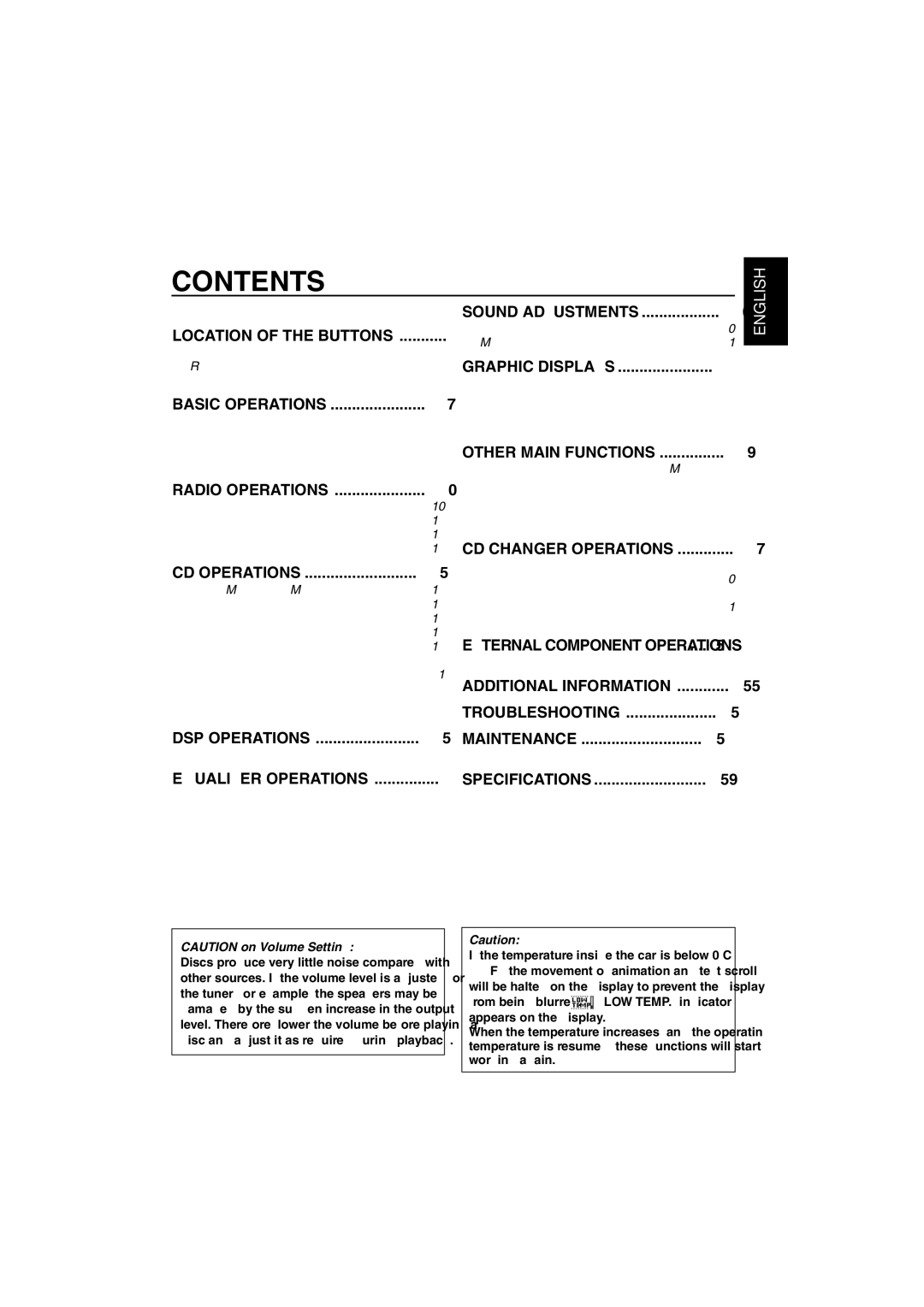 JVC KD-SH9700, KD-SH9750 manual Contents 