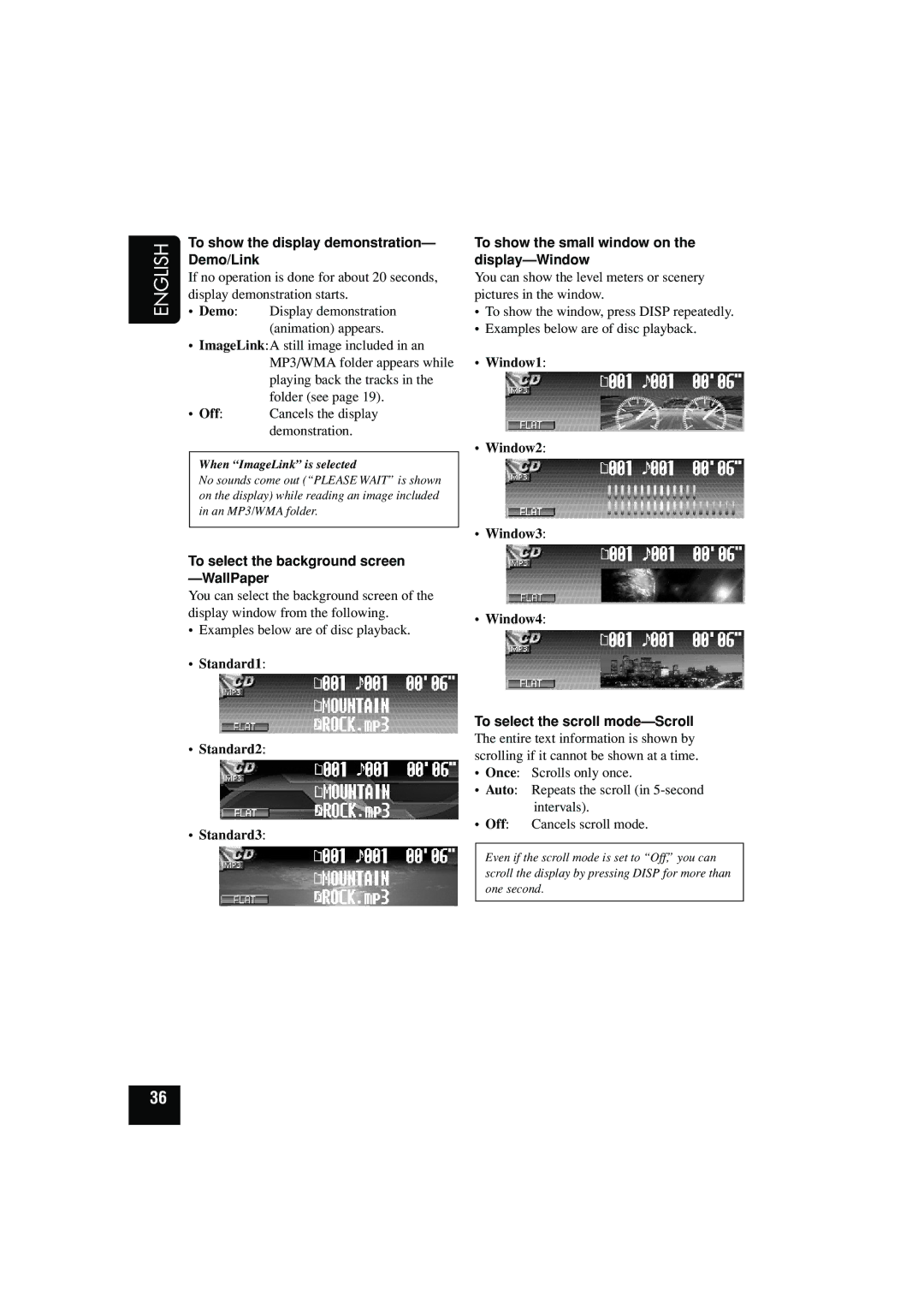 JVC KD-SHX900 manual To show the display demonstration, Demo/Link, To select the background screen WallPaper 