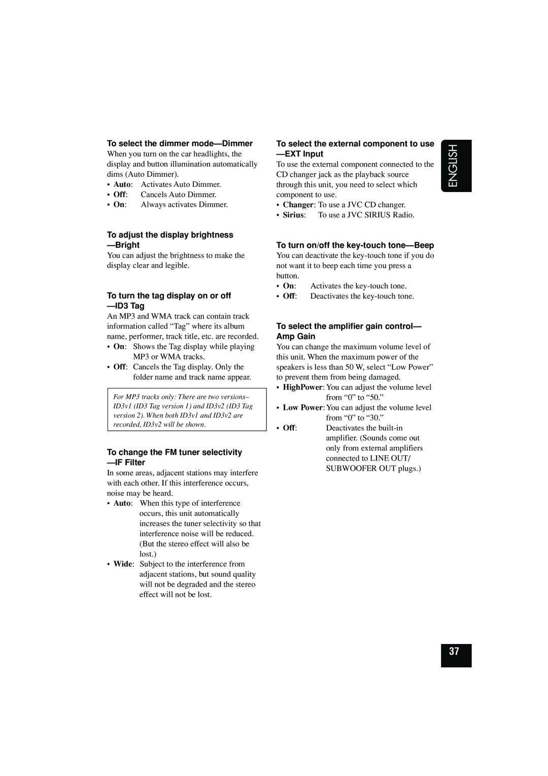 JVC KD-SHX900 manual To select the dimmer mode-Dimmer, To adjust the display brightness Bright 