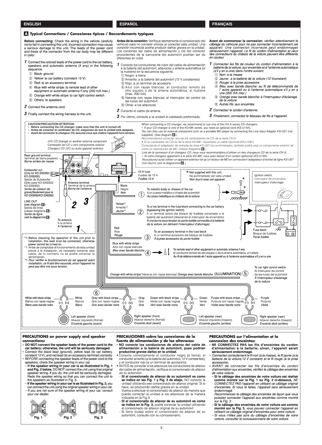 JVC KD-SX9350, KD-SX990 manual 