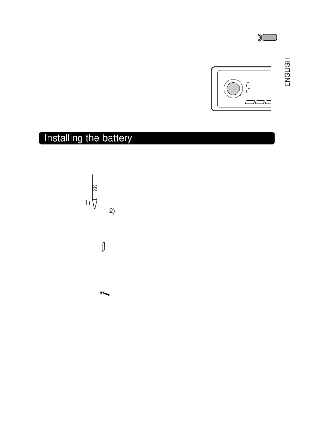 JVC KD-SX875, KD-SX975 manual Remote Operations, Installing the battery, Remove the battery holder, Place the battery 