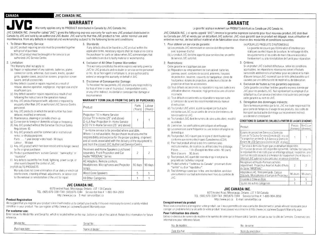 JVC KDR650 instruction manual Jvc 