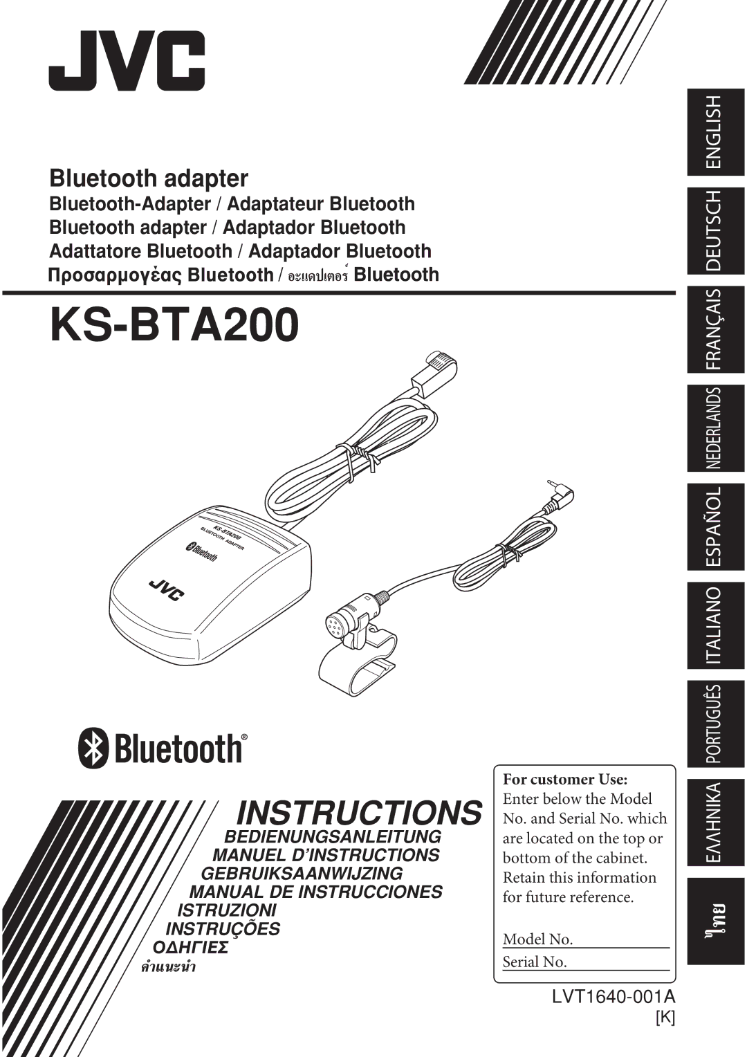 JVC KS-BTA200 manual 