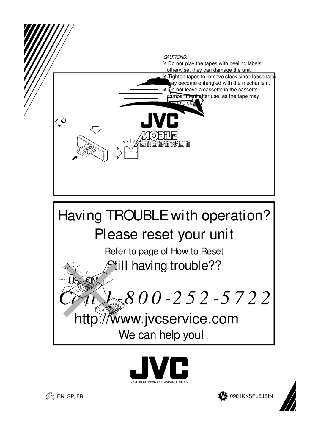 JVC KS-F160 manual Call 