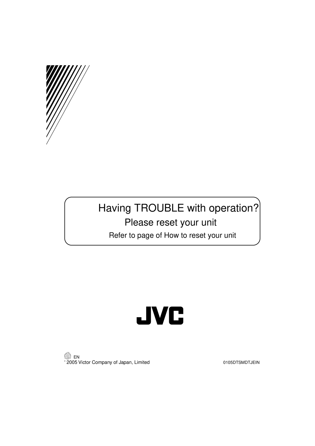 JVC KS-F184 manual Having Trouble with operation? 