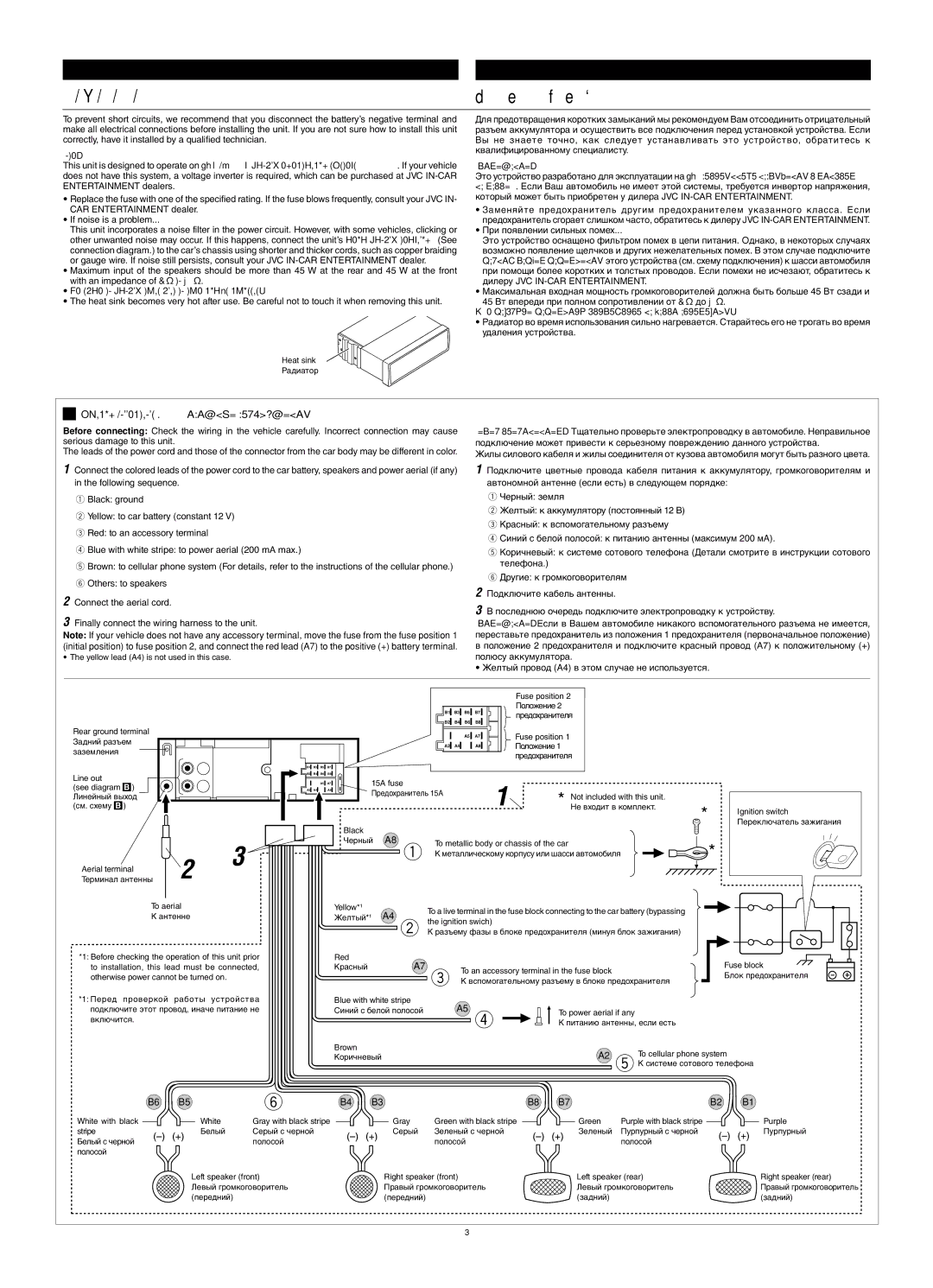 JVC KS-F545 manual Electrical Connections 