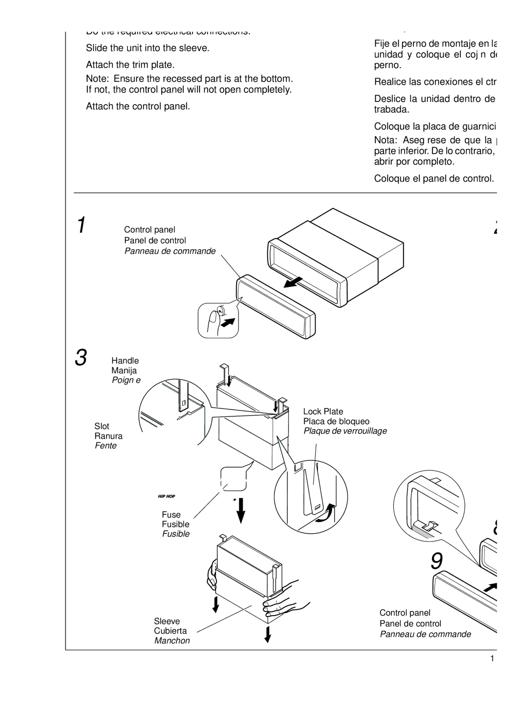 JVC KS-FX490 manual Before mounting Press, Antes de instalar Pulse, Avant le montage Appuyer sur, 0303KKSFLEJEIN EN, SP, FR 