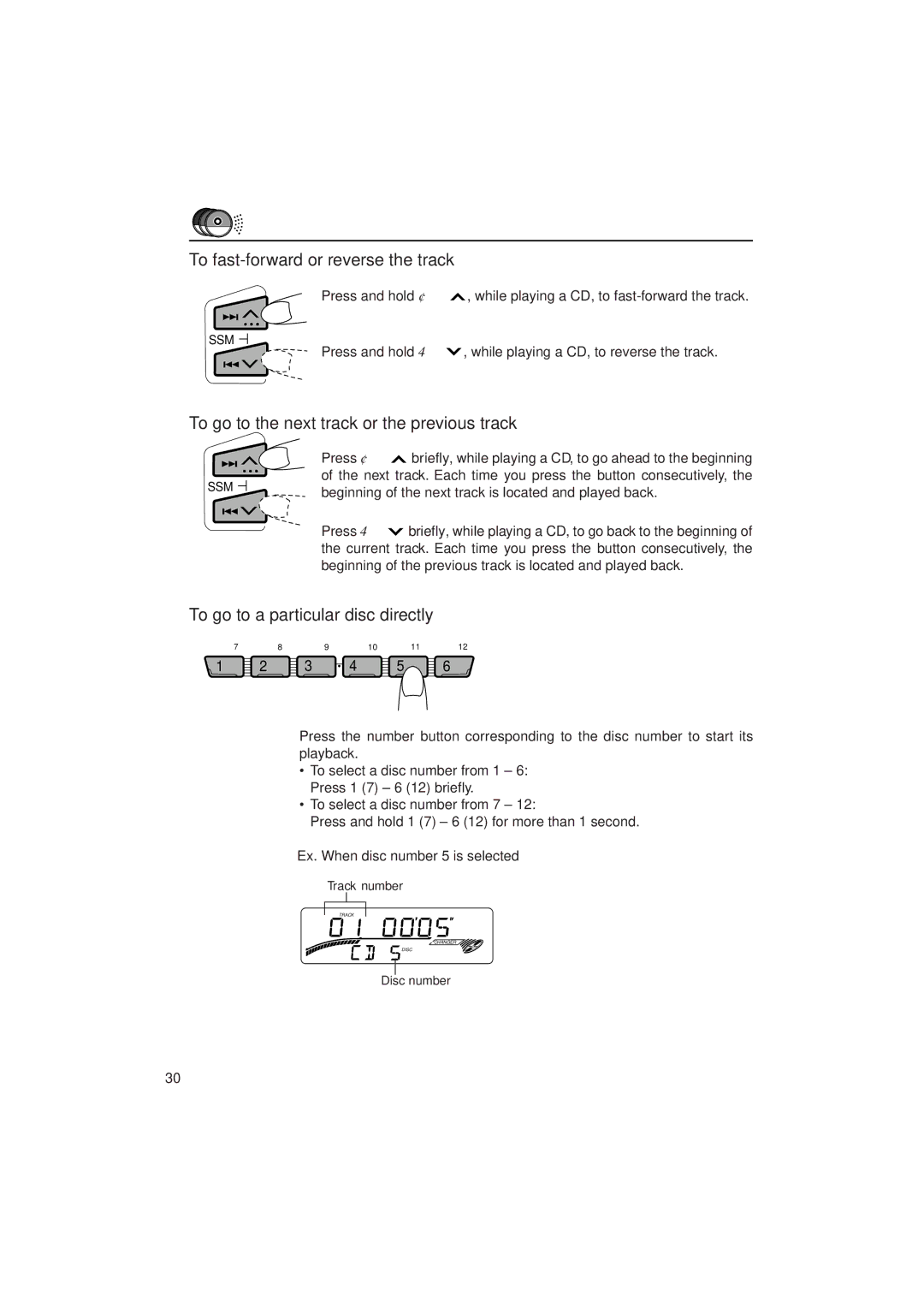 JVC KS-FX833R manual To fast-forward or reverse the track, To go to the next track or the previous track 