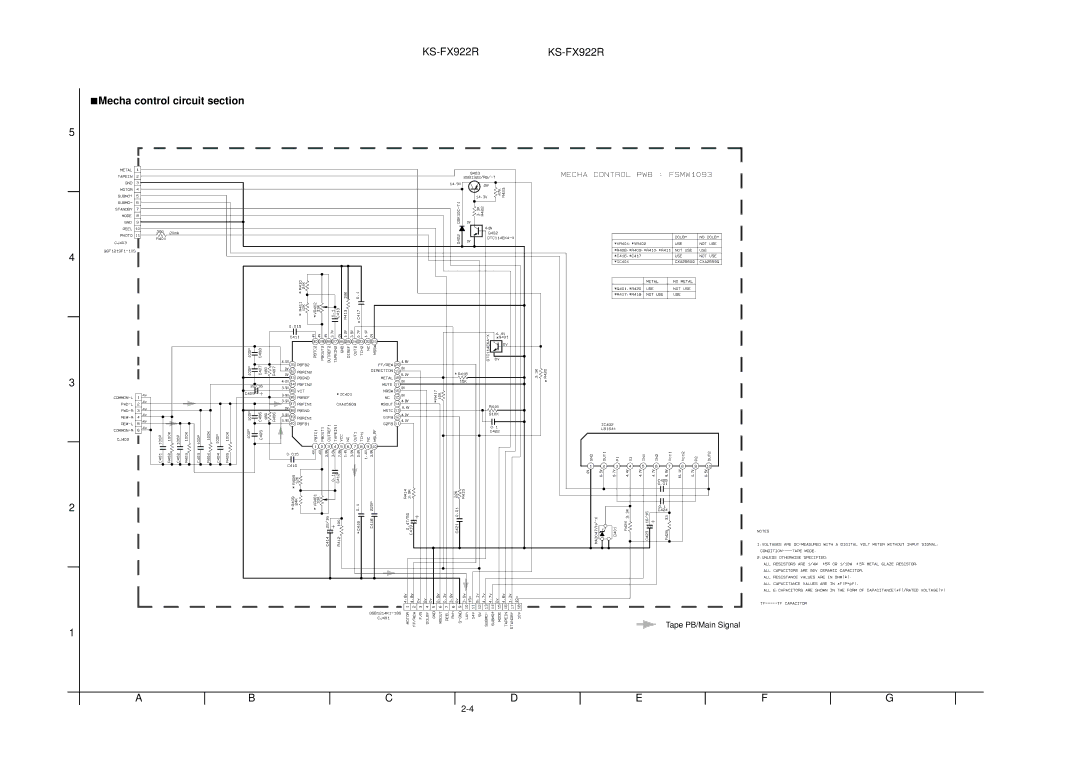 JVC KS-FX922R service manual Mecha control circuit section 