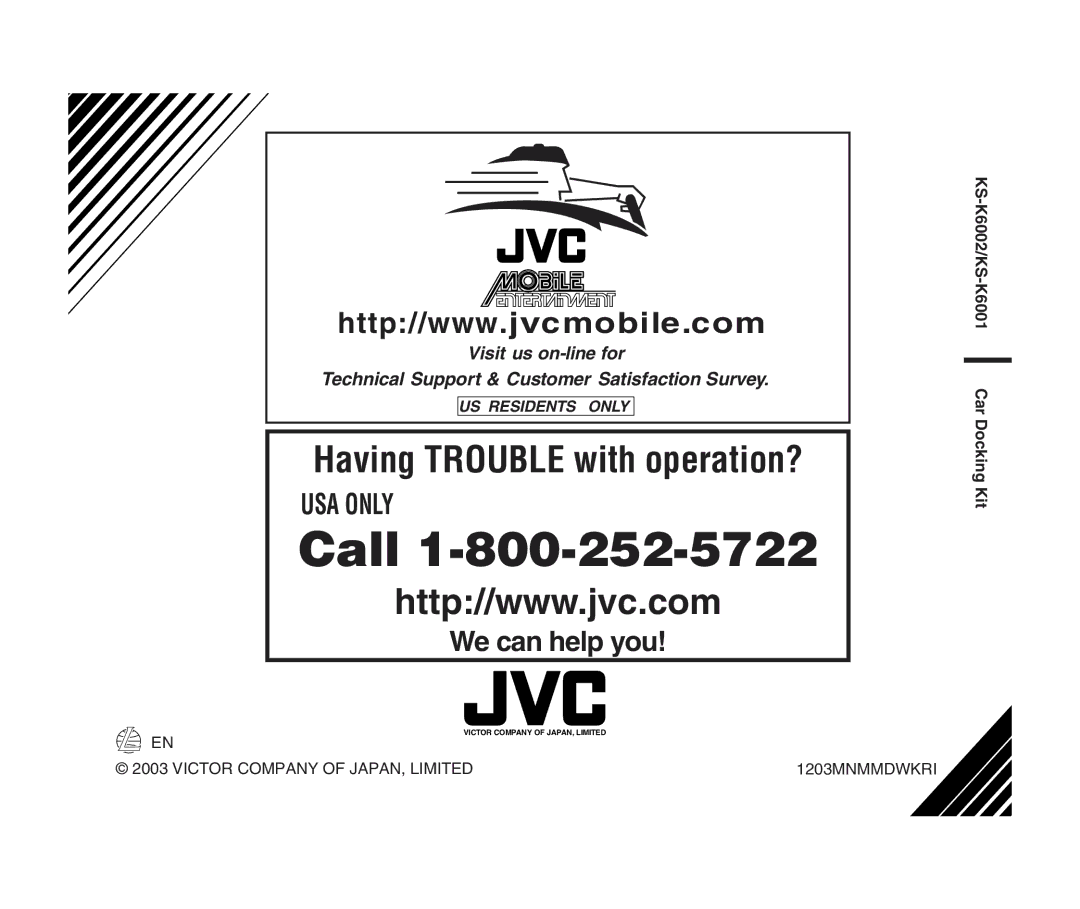 JVC KS-K6002, KS-K6001 manual Call 