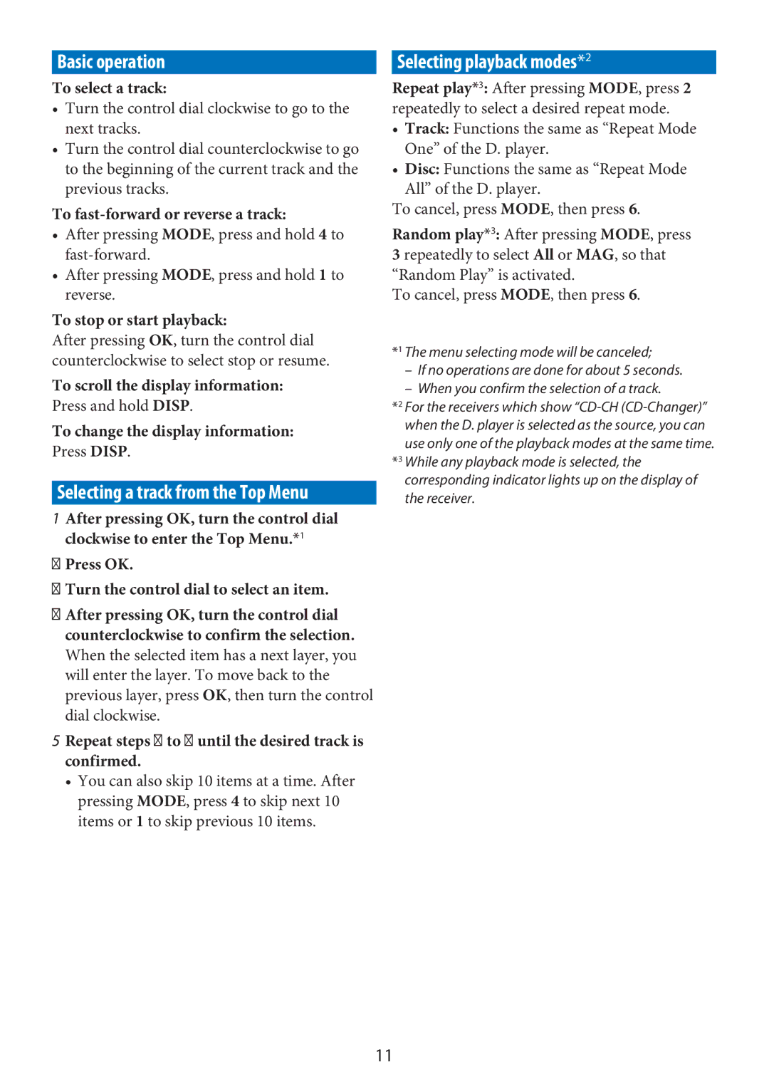 JVC KS-PD100 manual To select a track, To stop or start playback 