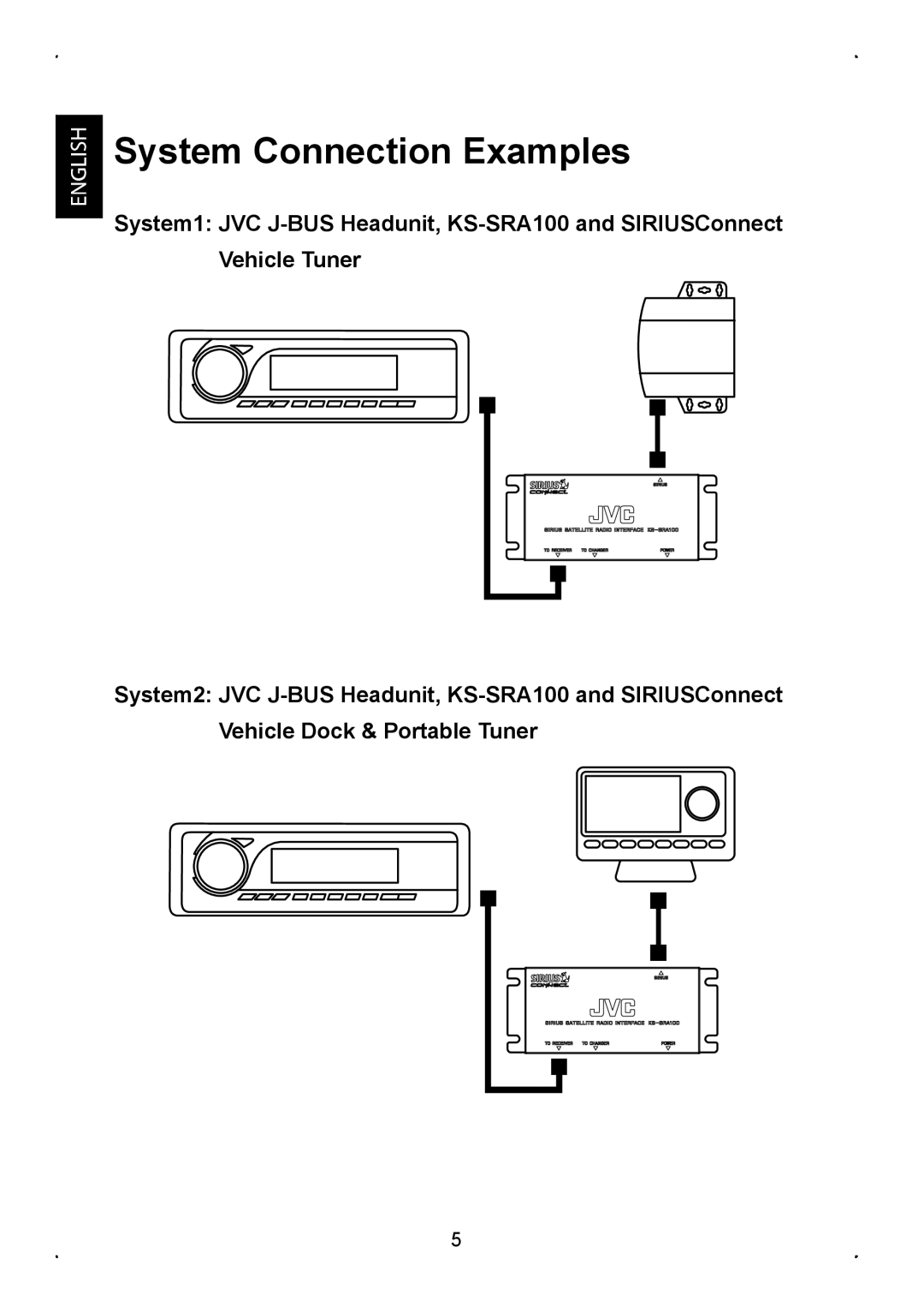JVC KS-SRA100 manual System Connection Examples 