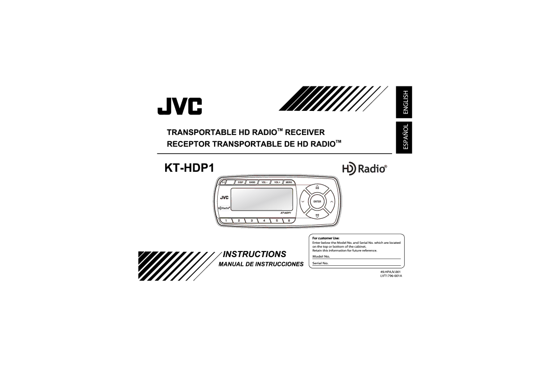 JVC KT-HDP1 manual 