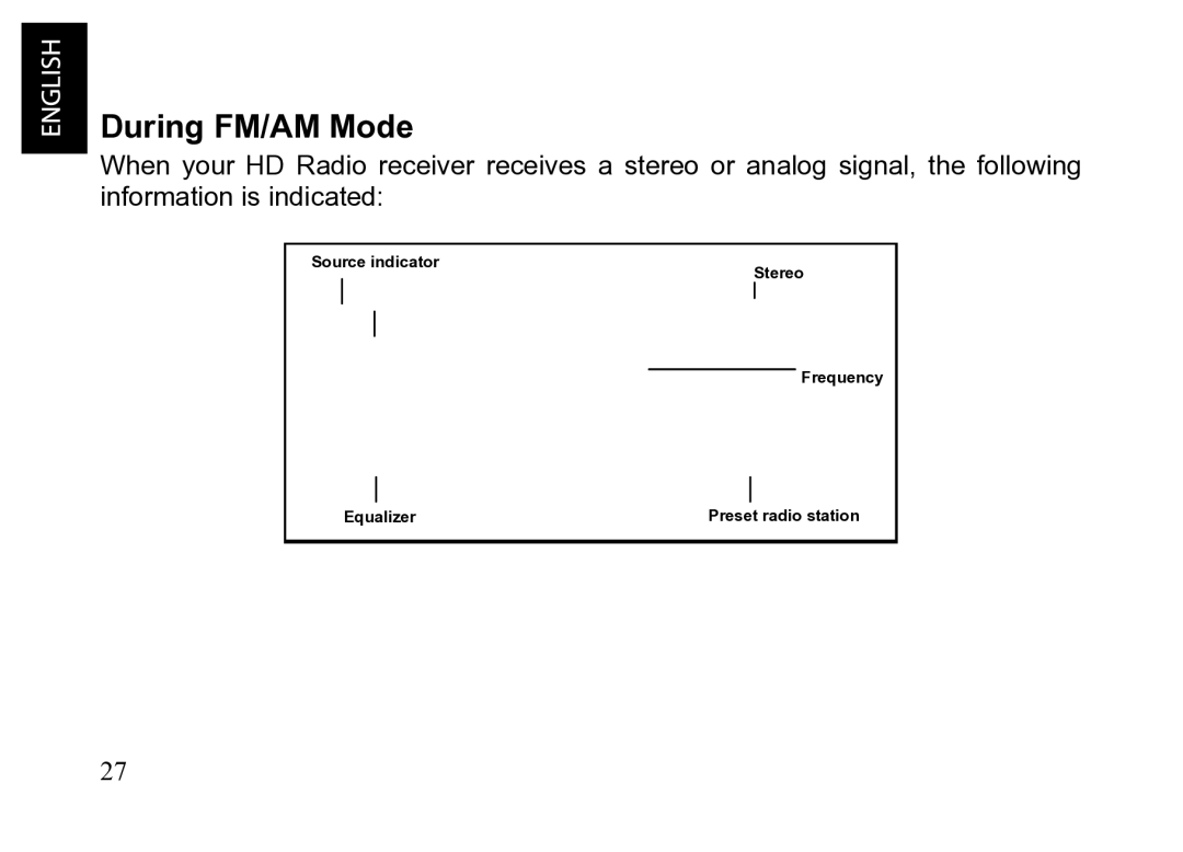 JVC KT-HDP1 manual During FM/AM Mode 