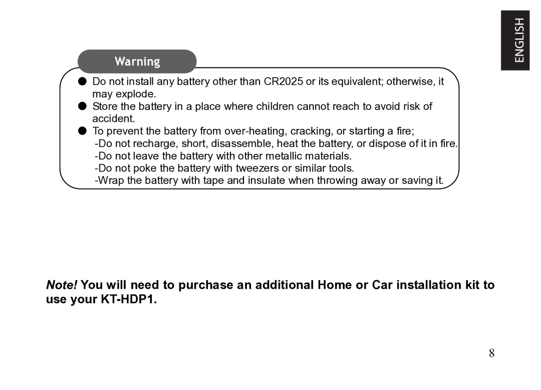 JVC KT-HDP1 manual 