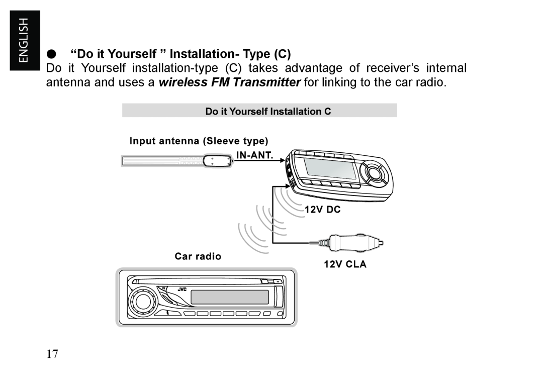 JVC KT-HDP1 manual “Do it Yourself ” Installation- Type C 