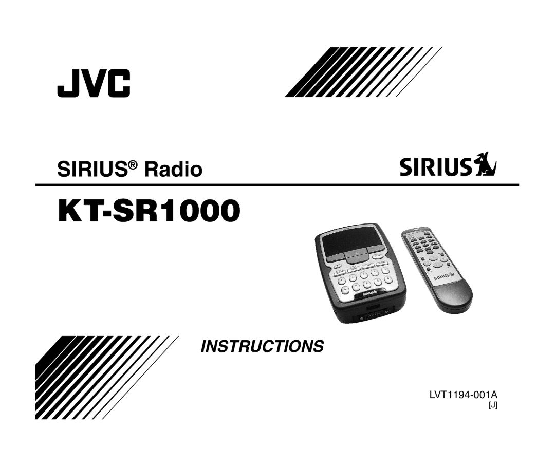 JVC KT-SR1000 manual 