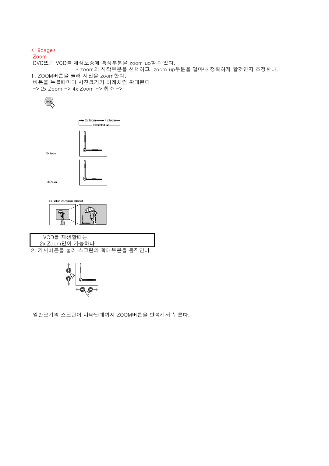 JVC KV-DV7 manual 19page, Zoom 