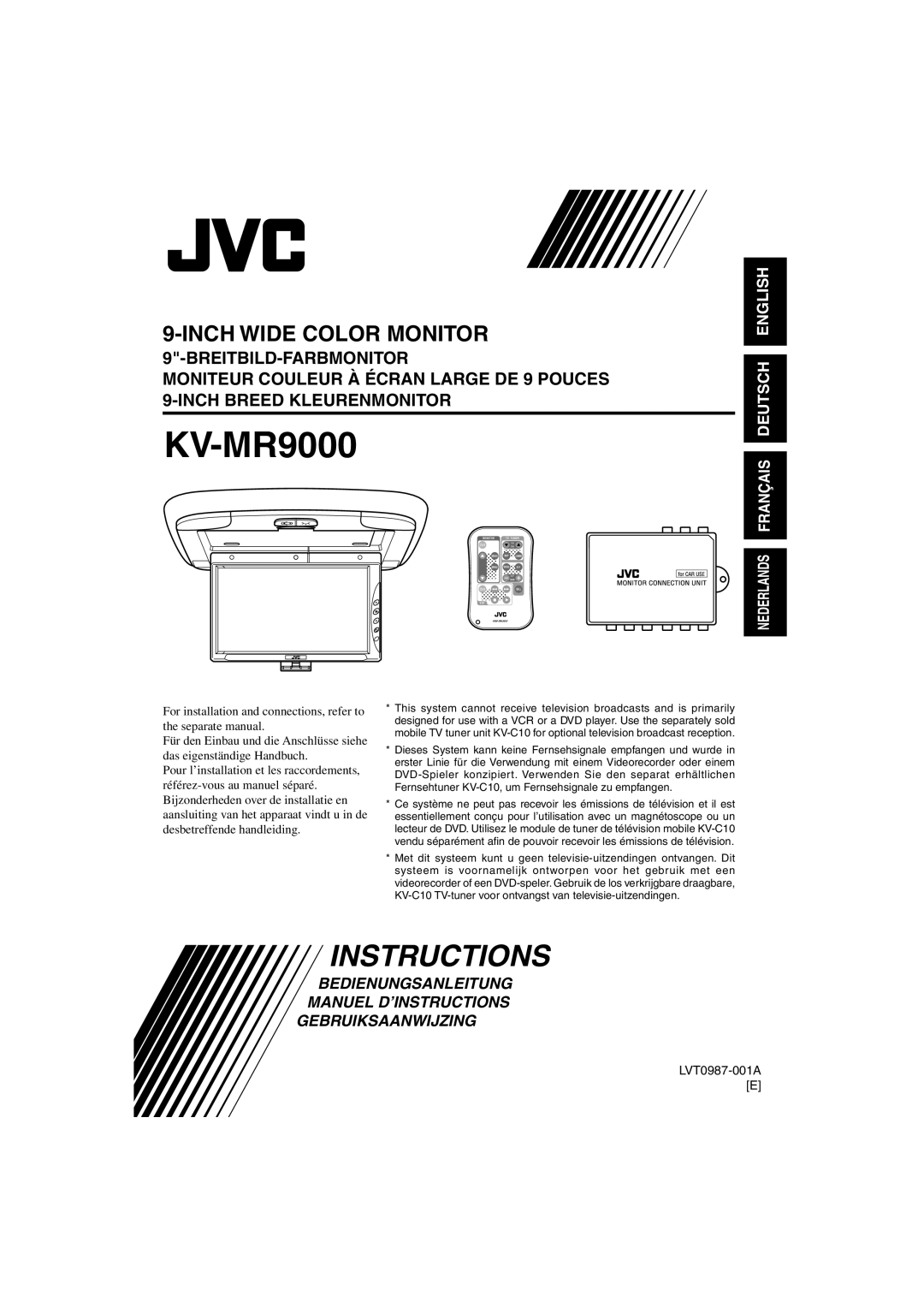 JVC KV-MR9000 manual 