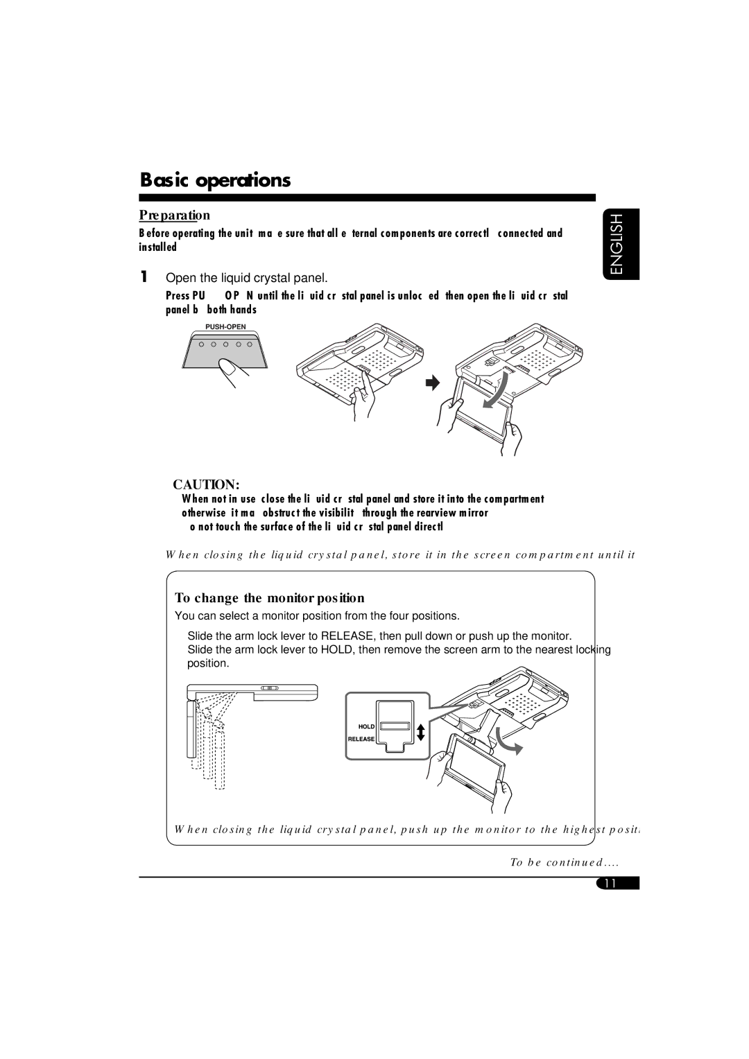 JVC KV-MRD900 manual Basic operations 