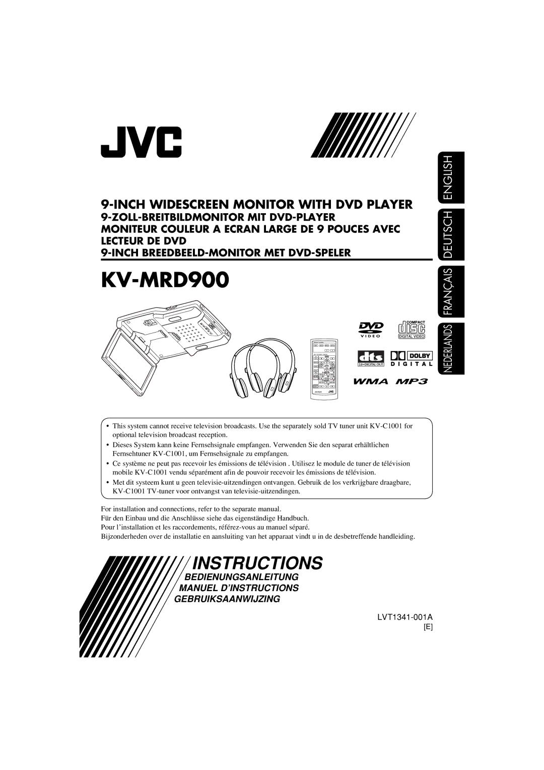 JVC KV-MRD900 manual 