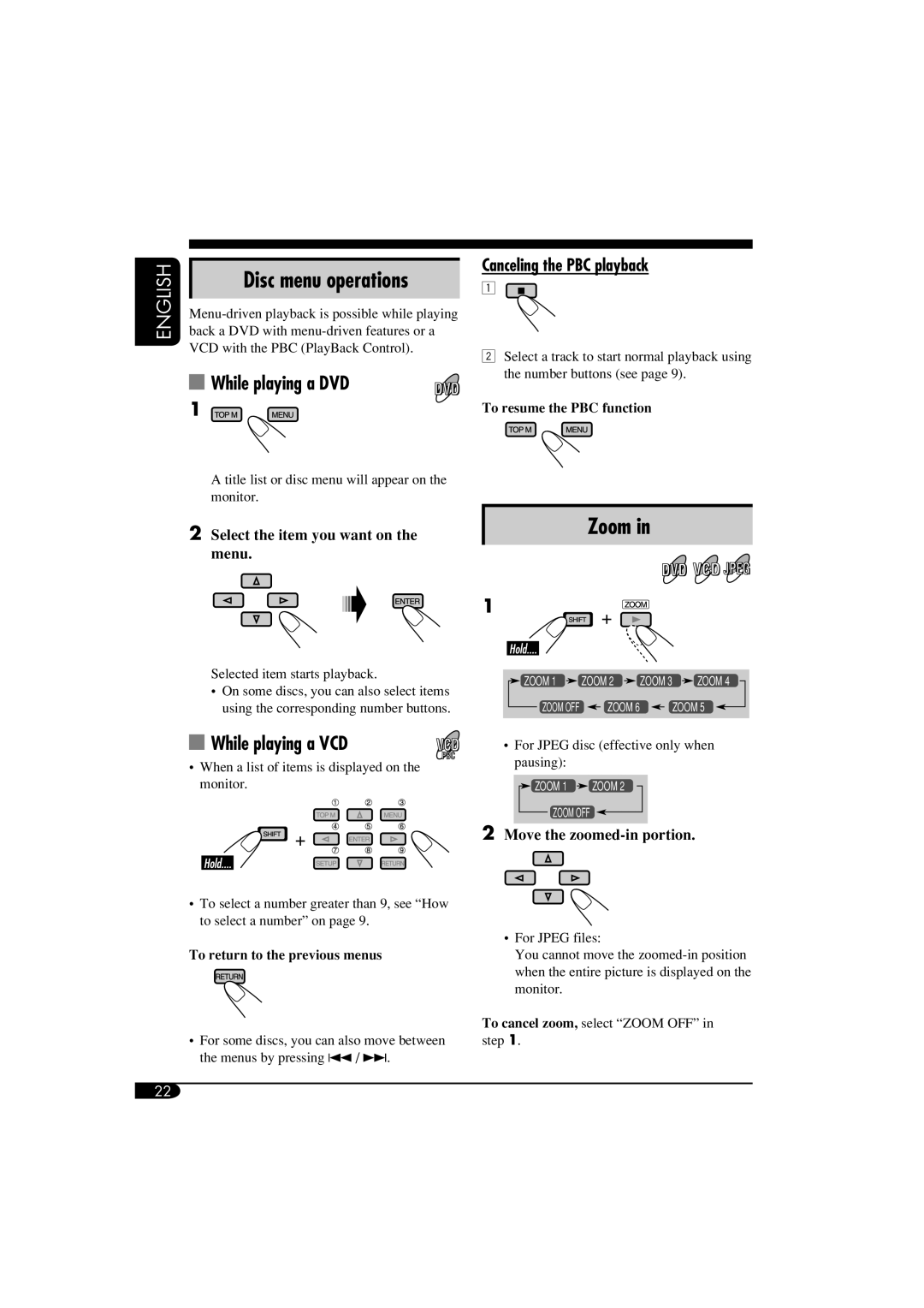 JVC KV-MRD900 manual Zoom 