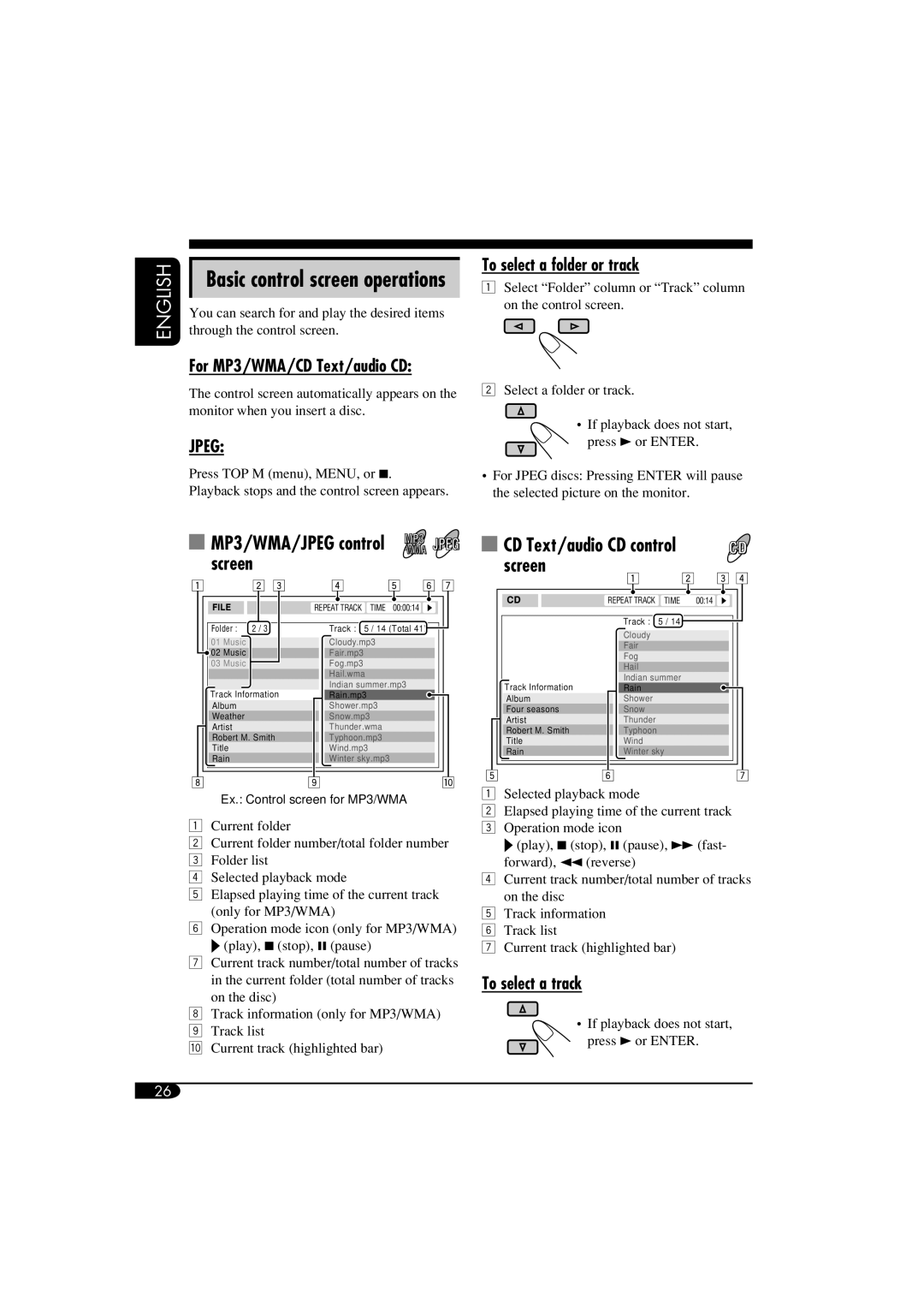 JVC KV-MRD900 manual If playback does not start Press 3 or Enter 